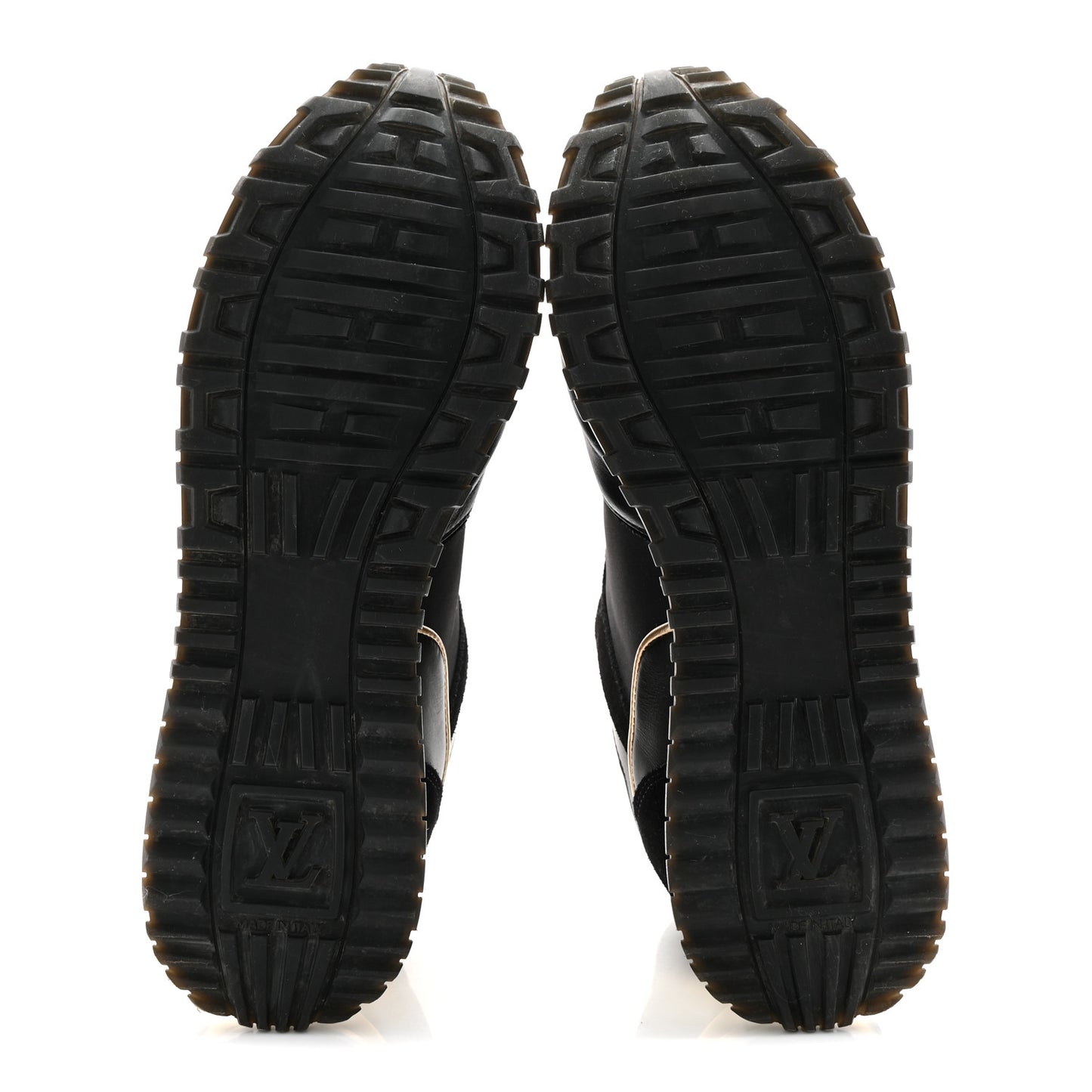 Suede Calfskin Recycled Monogram Nylon Run Away Sneakers 39 Black