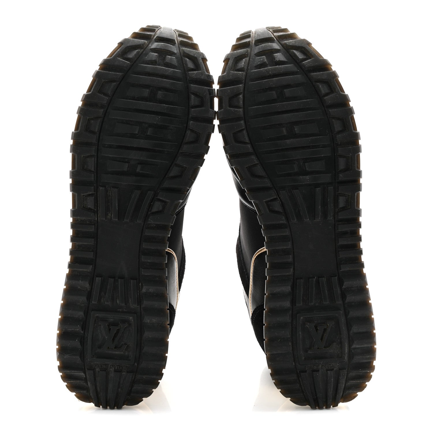 Louis Vuitton Suede Calfskin Recycled Monogram Nylon Run Away Sneakers 39 Black 6 of 9