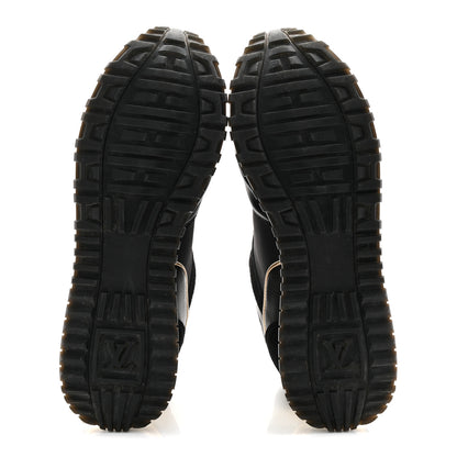 Louis Vuitton Suede Calfskin Recycled Monogram Nylon Run Away Sneakers 39 Black 6 of 9