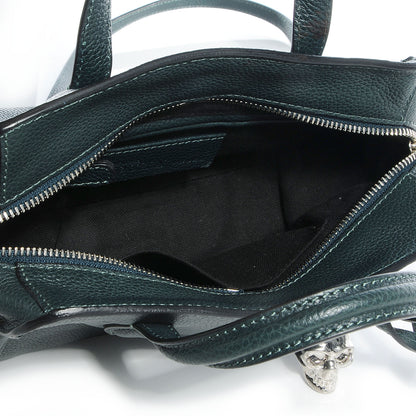 Alexander McQueen Pebbled Leather Mini Padlock Dark Green Bottle 5 of 9