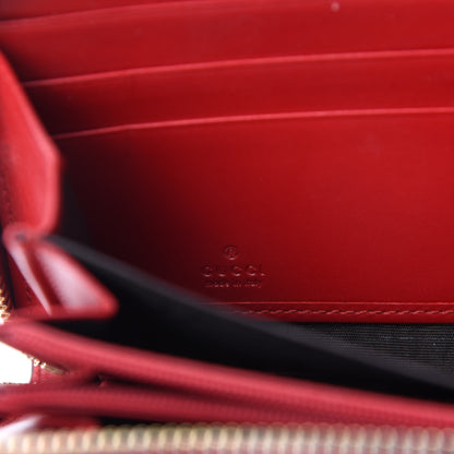 Gucci Guccissima Signature Zip Around Wallet Hibiscus Red 6 of 7