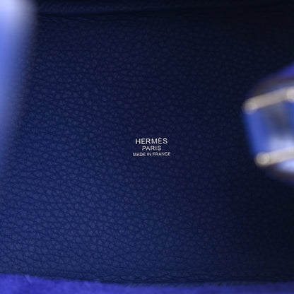 Hermes Taurillon Clemence Picotin Lock 18 PM Bleu Electrique 6 of 10
