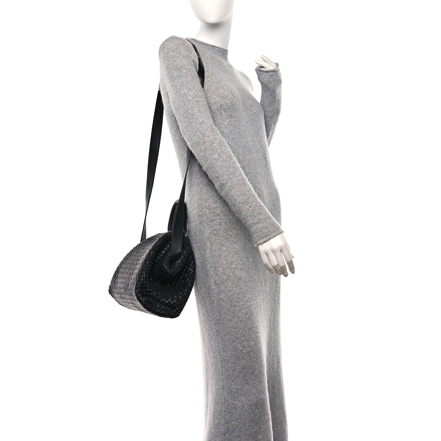 Bottega Veneta Nappa Intrecciato Medium Padded The Handle Tote Black 2 of 14
