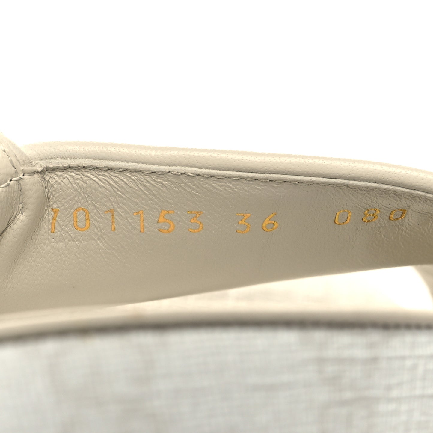 GG Supreme Monogram Angelina Platform 35mm Slingback Sandals 36 White Mystic White