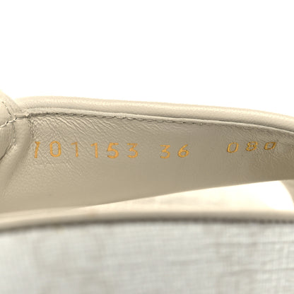 Gucci GG Supreme Monogram Angelina Platform 35mm Slingback Sandals 36 White Mystic White 6 of 9