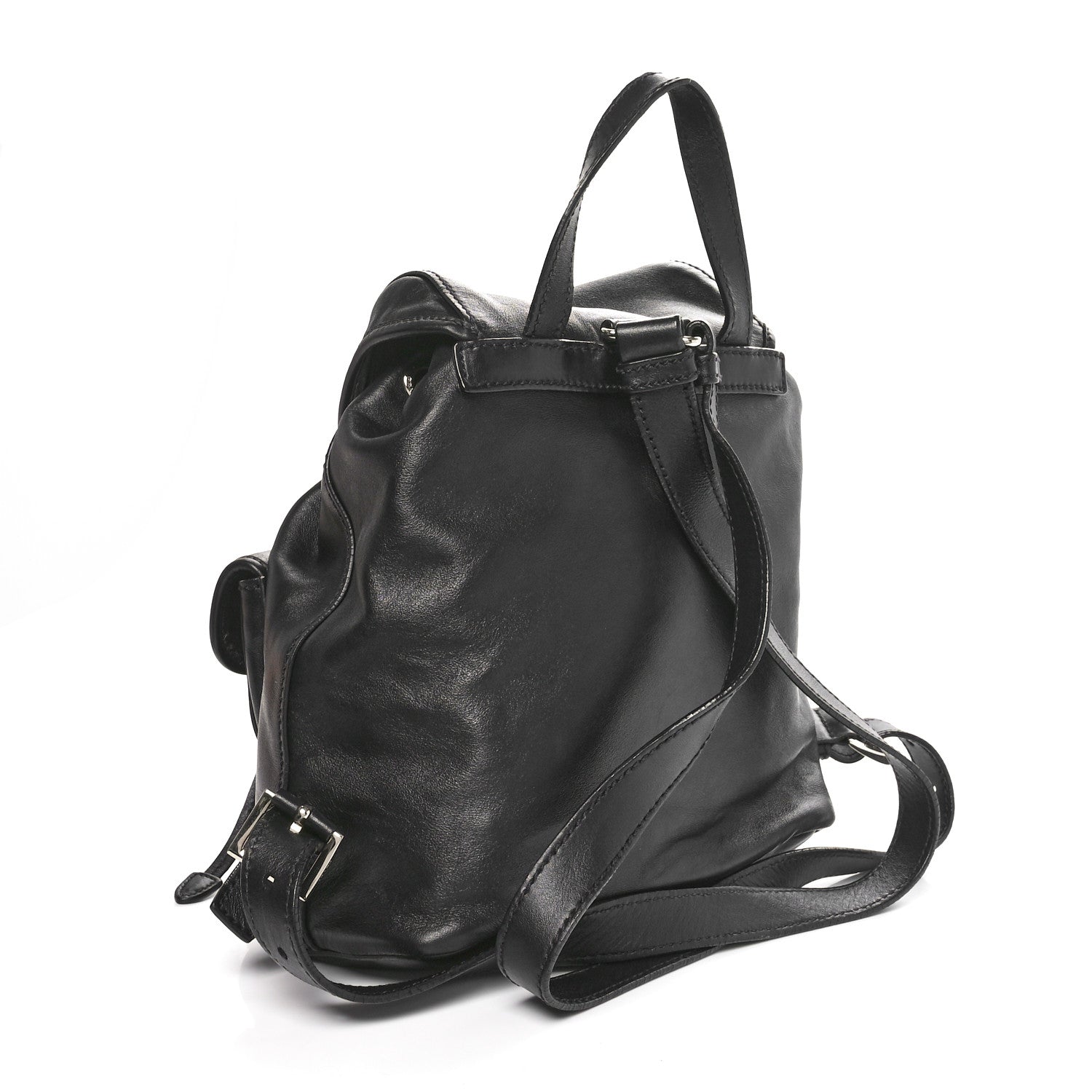 Prada Calfskin Backpack Black 3 of 9