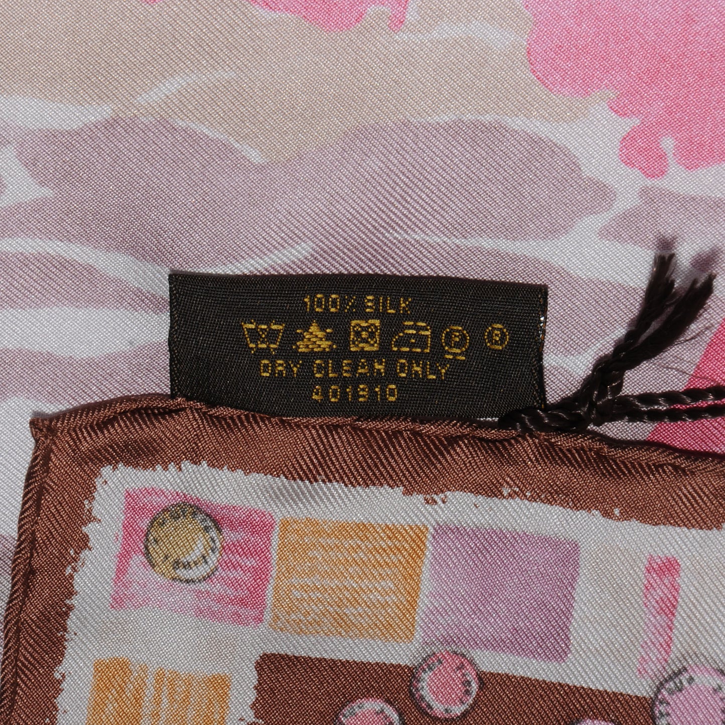 Silk Carre Escale Square Scarf Fuchsia