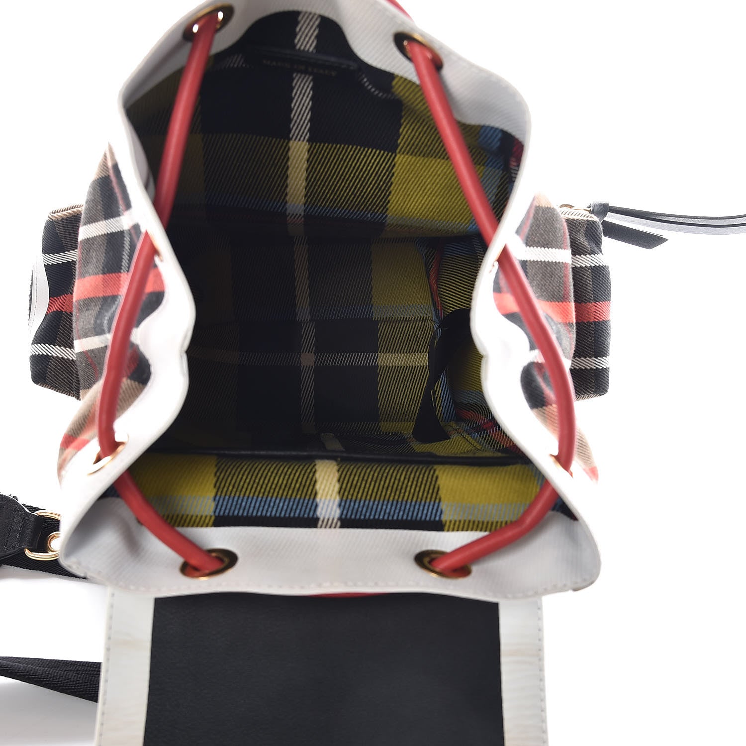 Burberry Cotton Check Small Rucksack Backpack Caramel 5 of 12