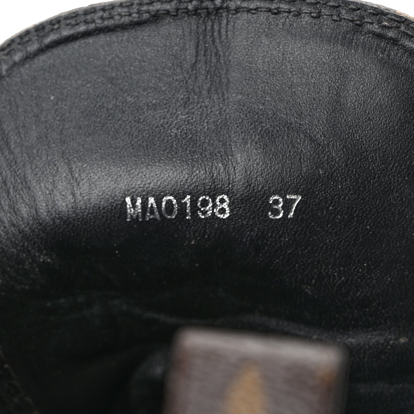 Suede Calfskin Monogram Laureate Platform Desert Boots 37 Taupe