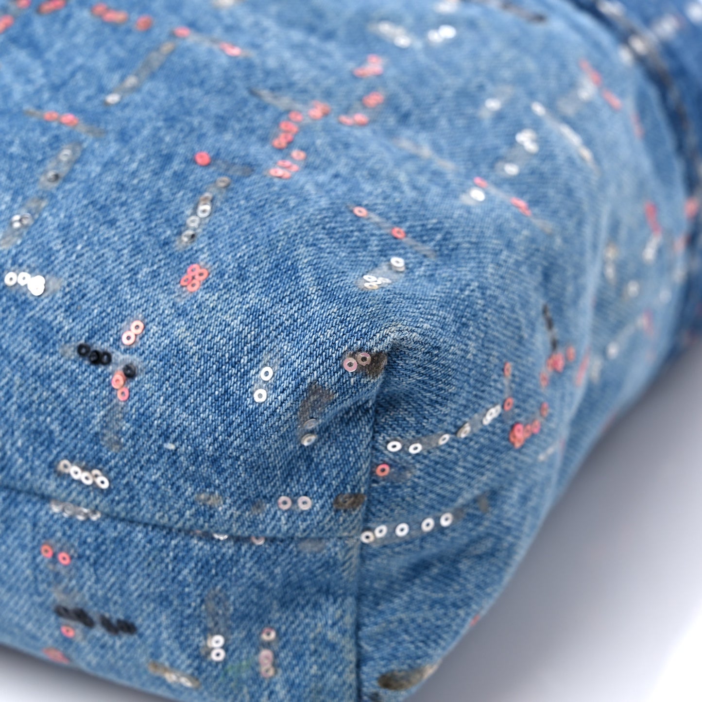 Denim Sequin Chanel 22 Blue