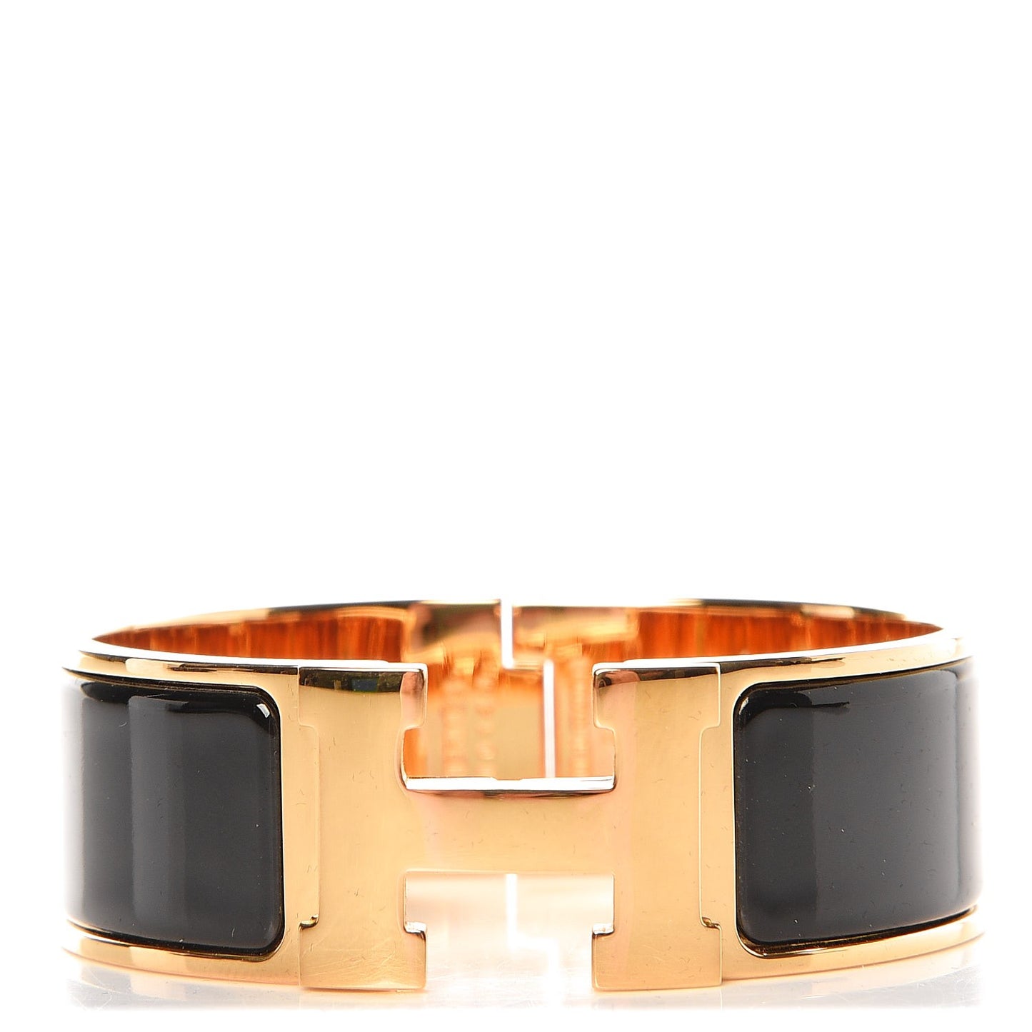 Enamel Wide Clic Clac H Bracelet PM Black