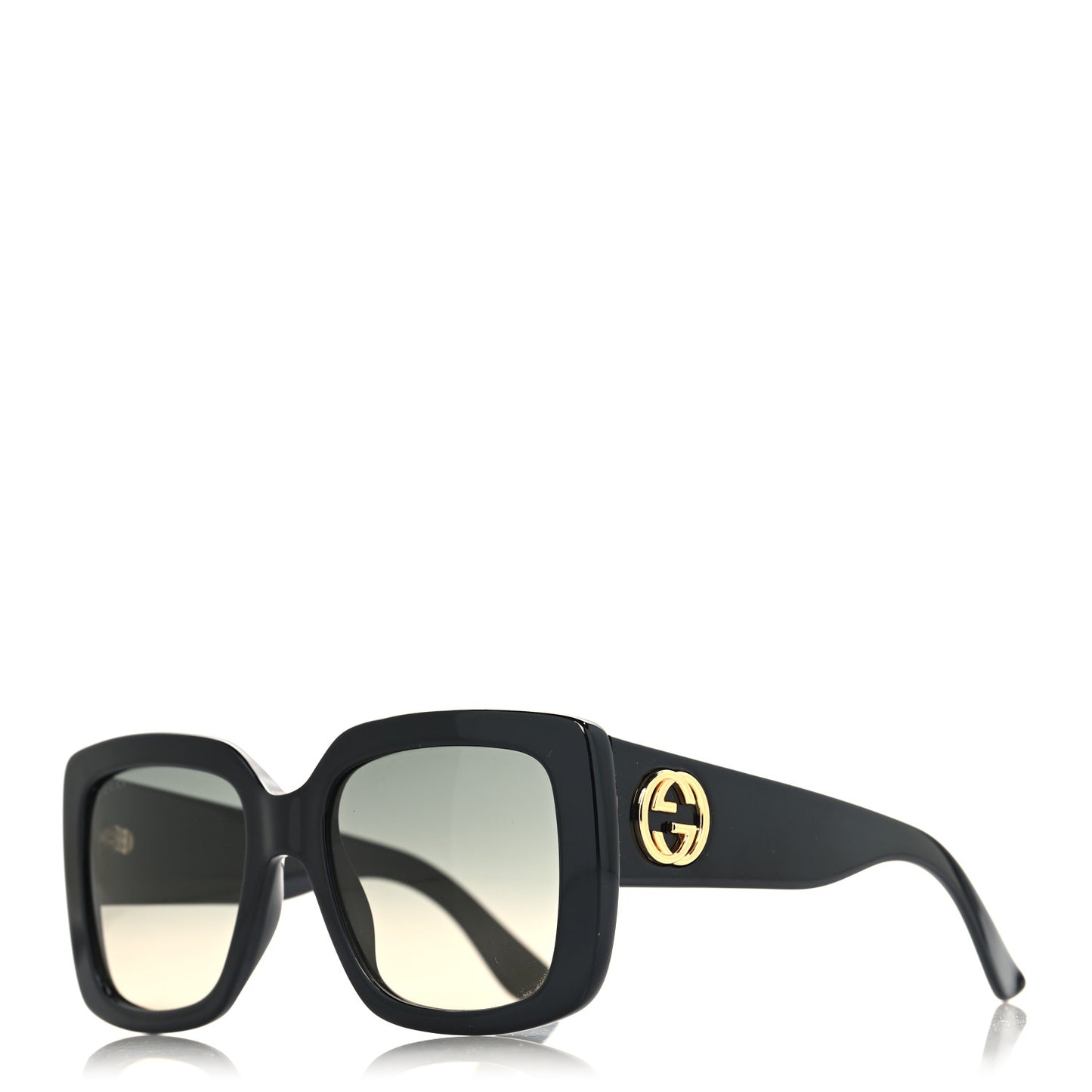 Acetate Square Frame Sunglasses GG0141S Black