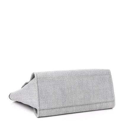 Chanel Canvas Deauville Large Tote Grey 5 of 12