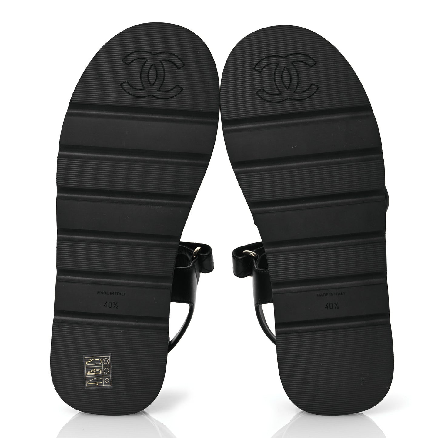 Lambskin Quilted Platform Sandals 40.5 Black
