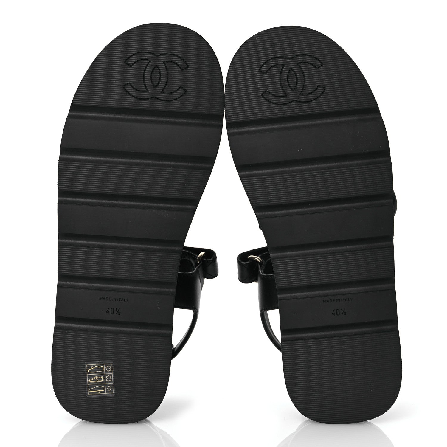 Chanel Lambskin Quilted Platform Sandals 40.5 Black 7 of 13