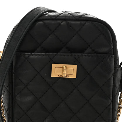 Chanel Nubuck Iridescent Calfskin Quilted Reissue Camera Case Black 8 of 12