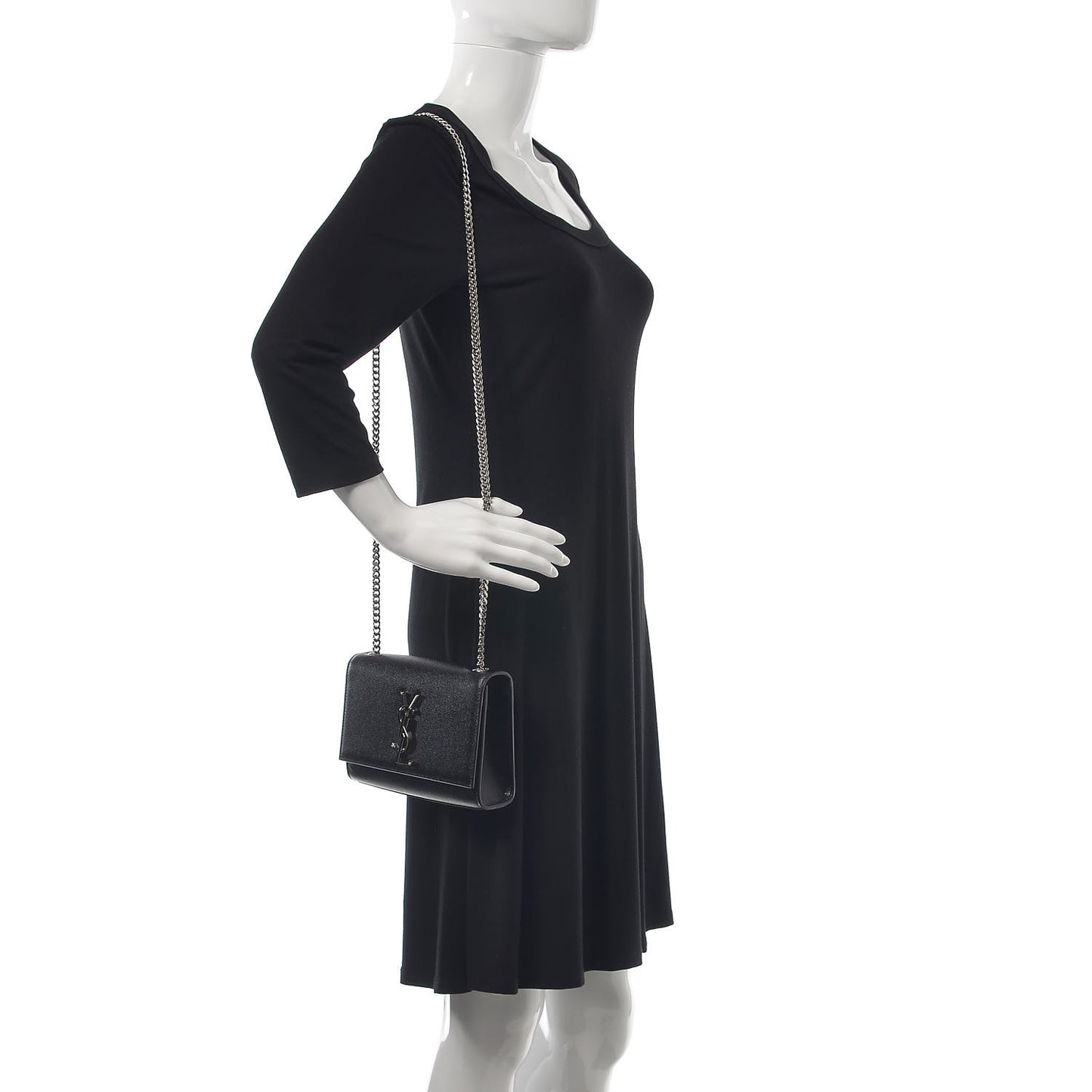 Grain De Poudre Small Monogram Kate Satchel Black