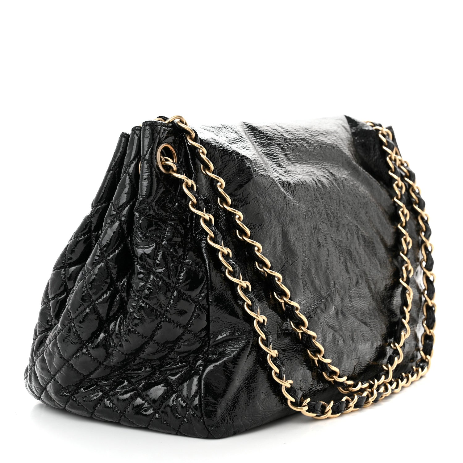 Chanel Vinyl XL Rock and Chain Flap Black 3 of 12