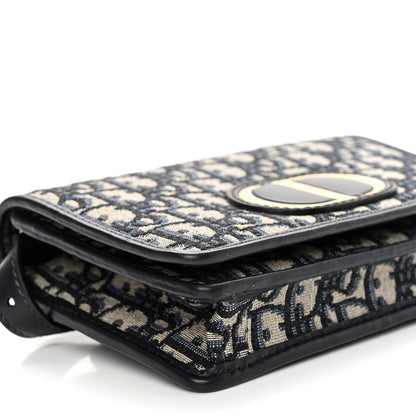 Christian Dior Oblique 30 Montaigne 2-In-1 Pouch Blue 9 of 10