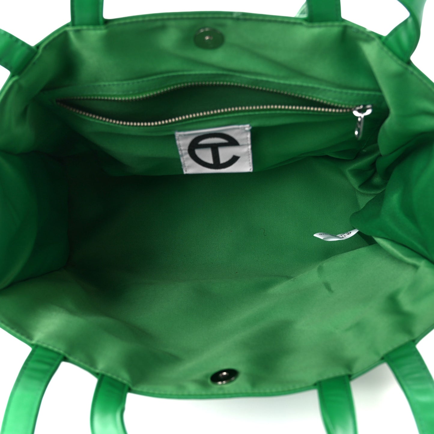 Vegan Leather Medium Shopping Bag Greenscreen