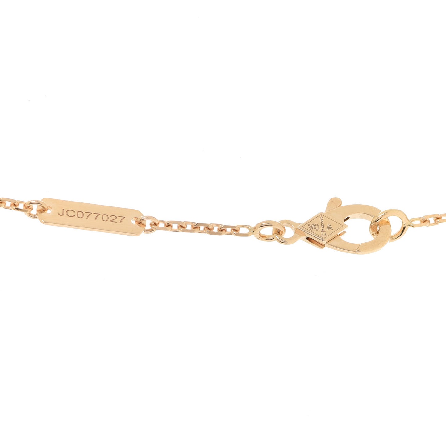 18K Yellow Gold Guilloche Vintage Alhambra Pendant Necklace