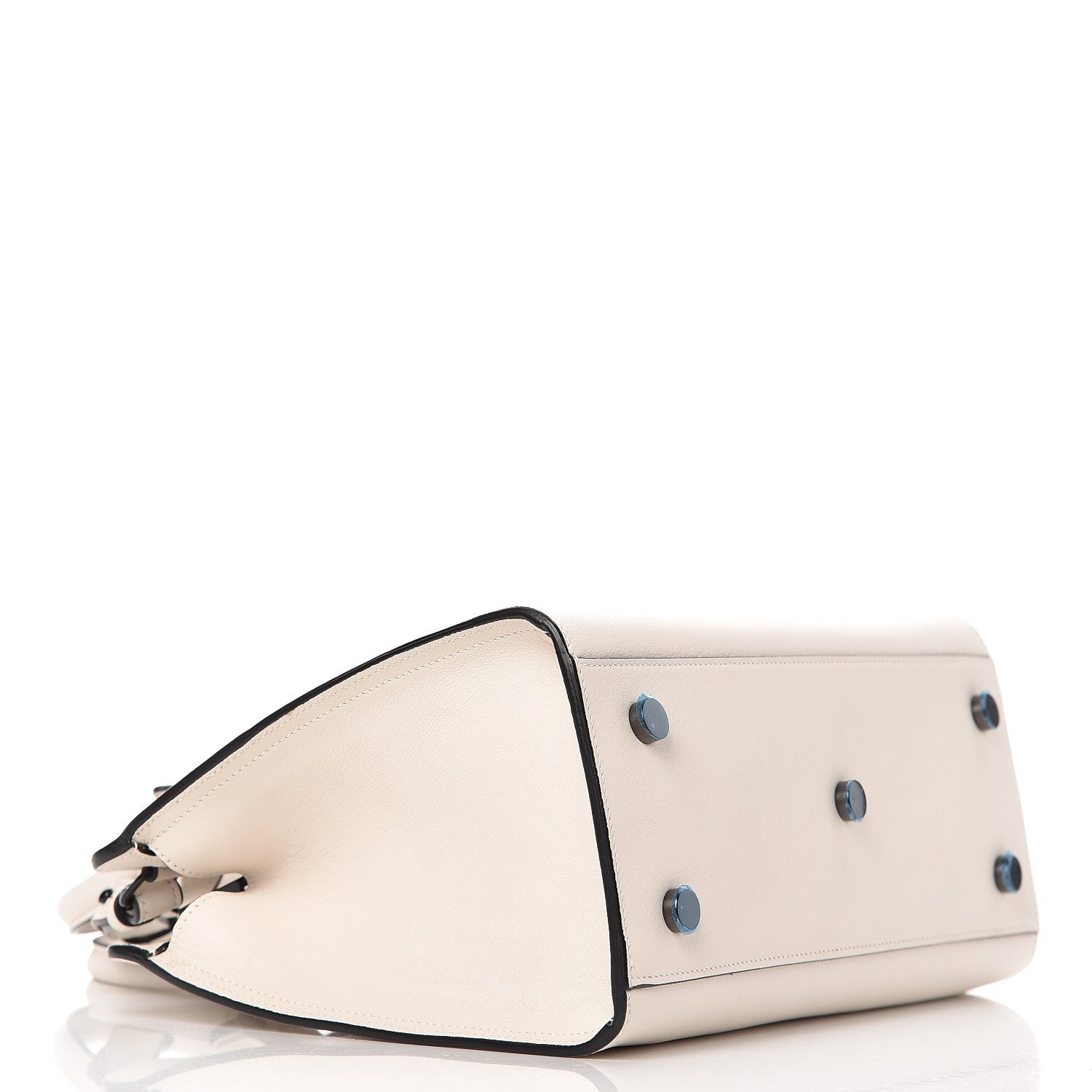 Saint Laurent Calfskin Monogram Baby Cabas Dove White 5 of 8