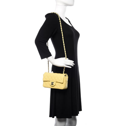 Chanel Patent Quilted Mini Rectangular Flap Yellow 2 of 11