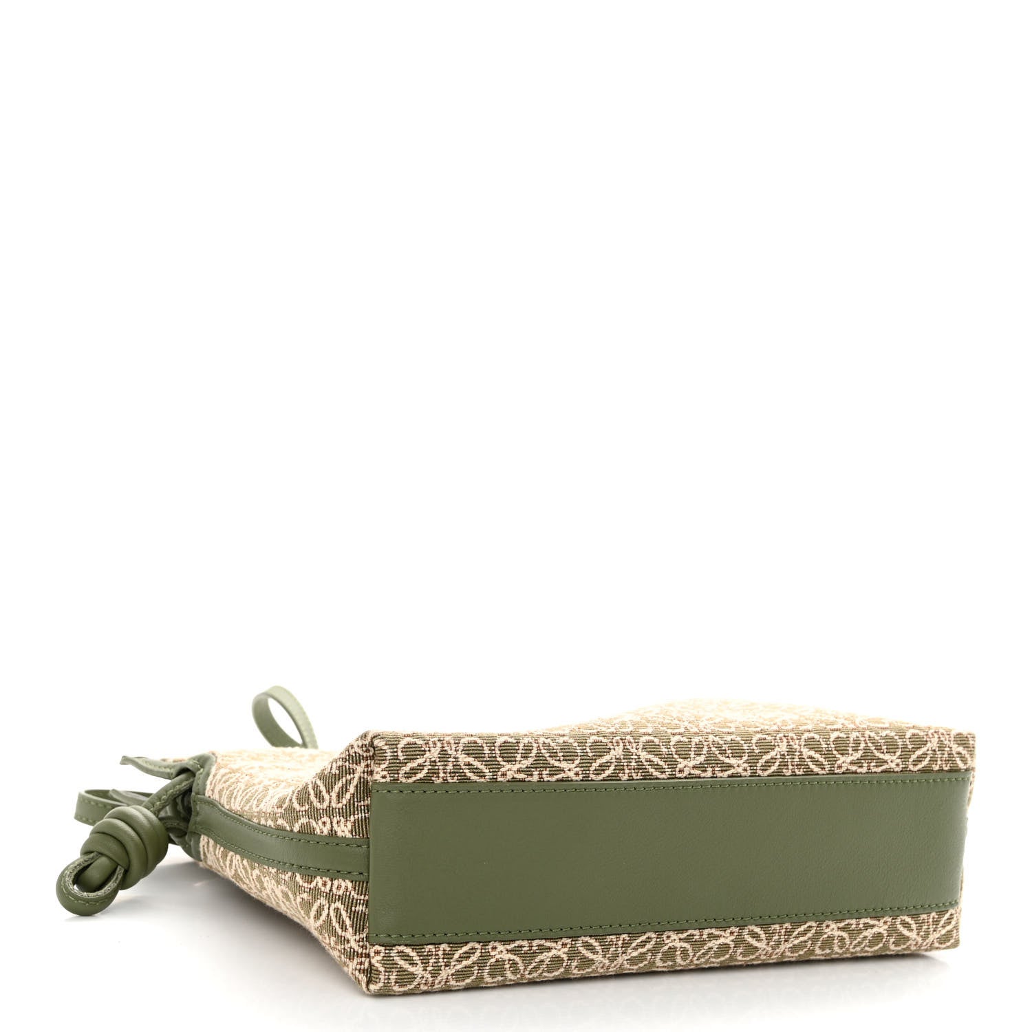 Loewe Jacquard Anagram Calfskin Mini Flamenco Knot Clutch Avocado Green 4 of 9