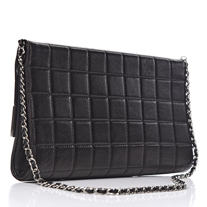 Chanel Lambskin Chocolate Bar Chain Clutch Black 3 of 15