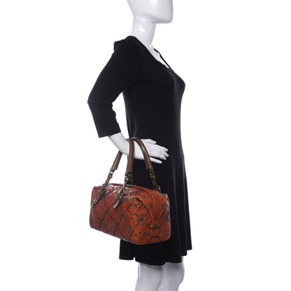 Bottega Veneta Goatskin Grommet Boston Orange 2 of 16