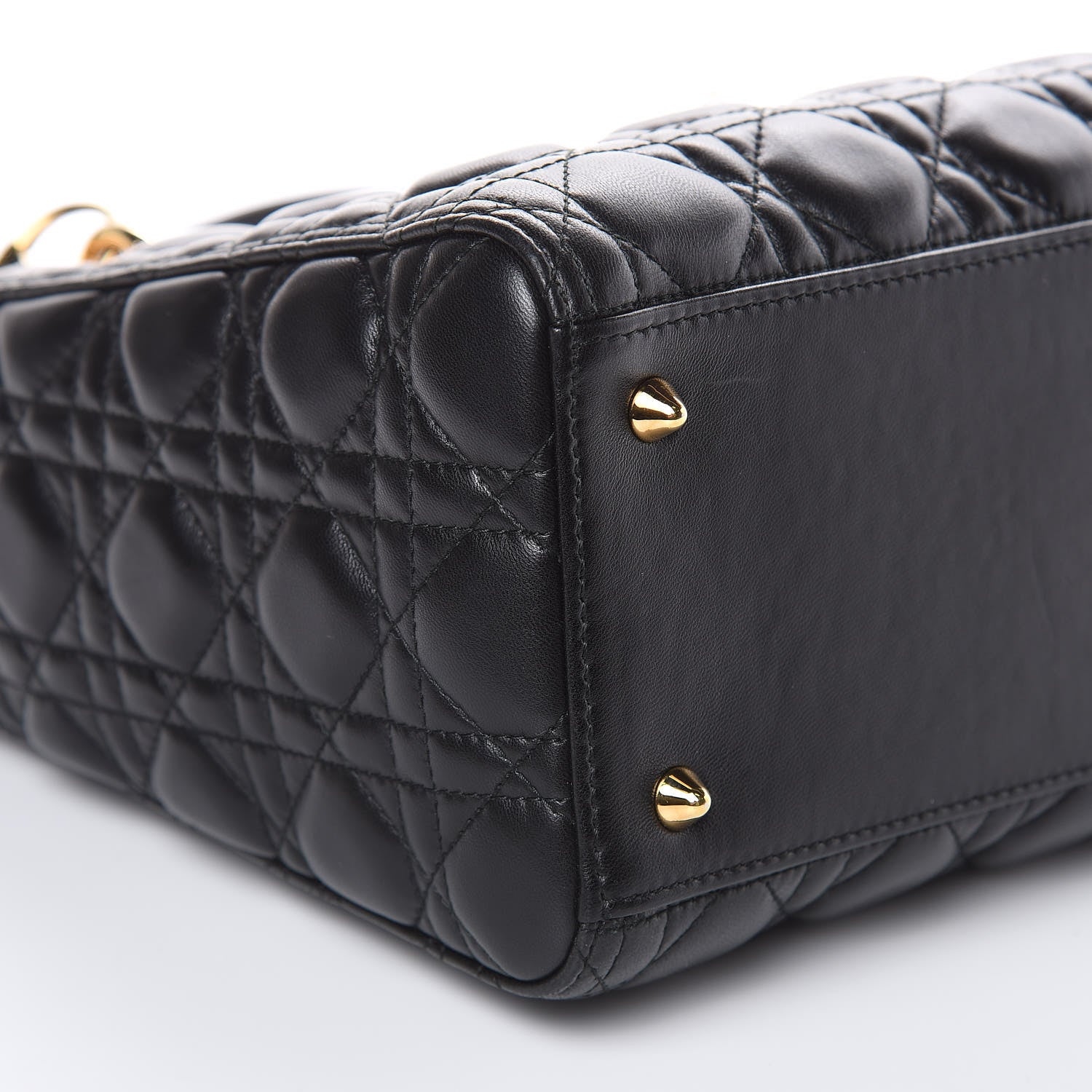 Christian Dior Lambskin Cannage Medium Lady Dior Black 8 of 13