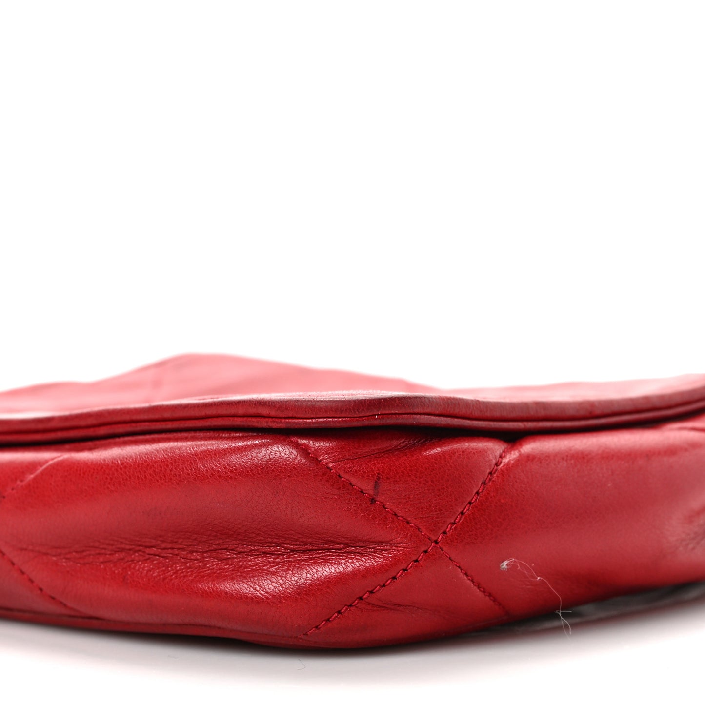Lambskin Quilted CC Shoulder Bag Red