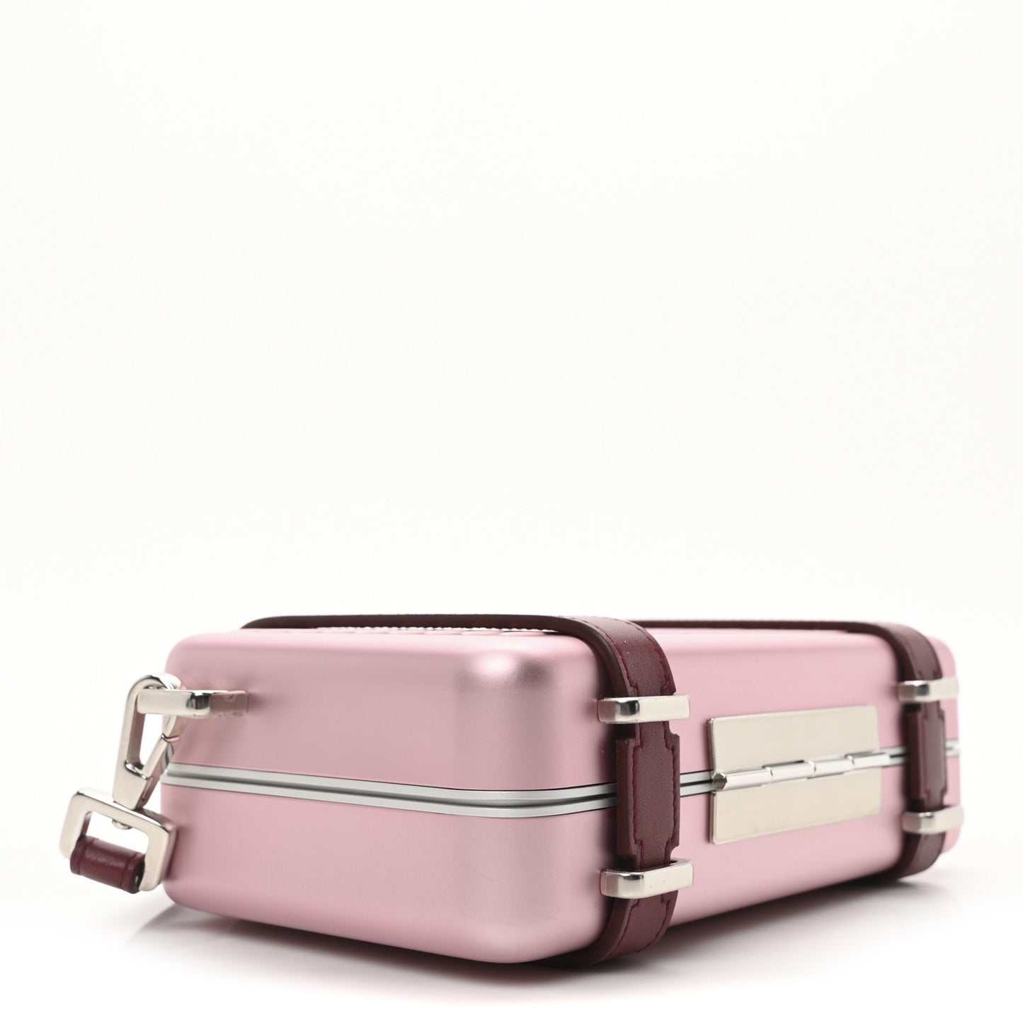 X RIMOWA Aluminum Personal Clutch On Strap Rose