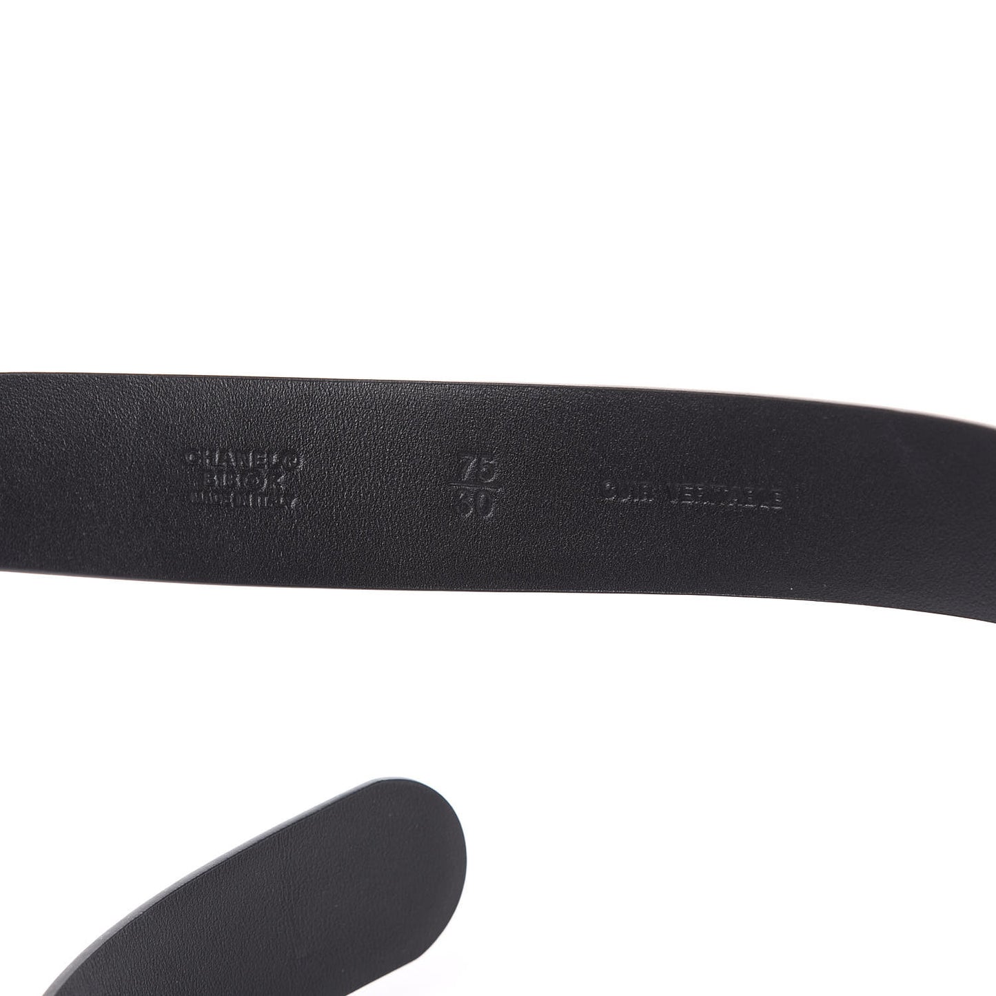 Lambskin Crystal CC Chain Belt 75 30 Black
