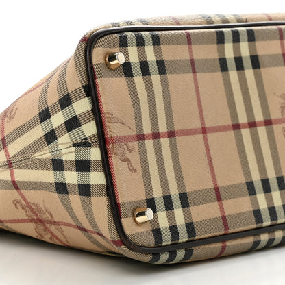 Burberry Haymarket Check Medium Regent Tote Chocolate 10 of 12