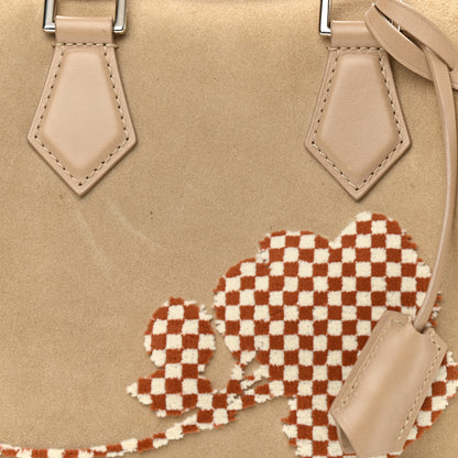 Louis Vuitton Suede Cubic Illusion Fleur Speedy Cube PM Beige 8 of 14