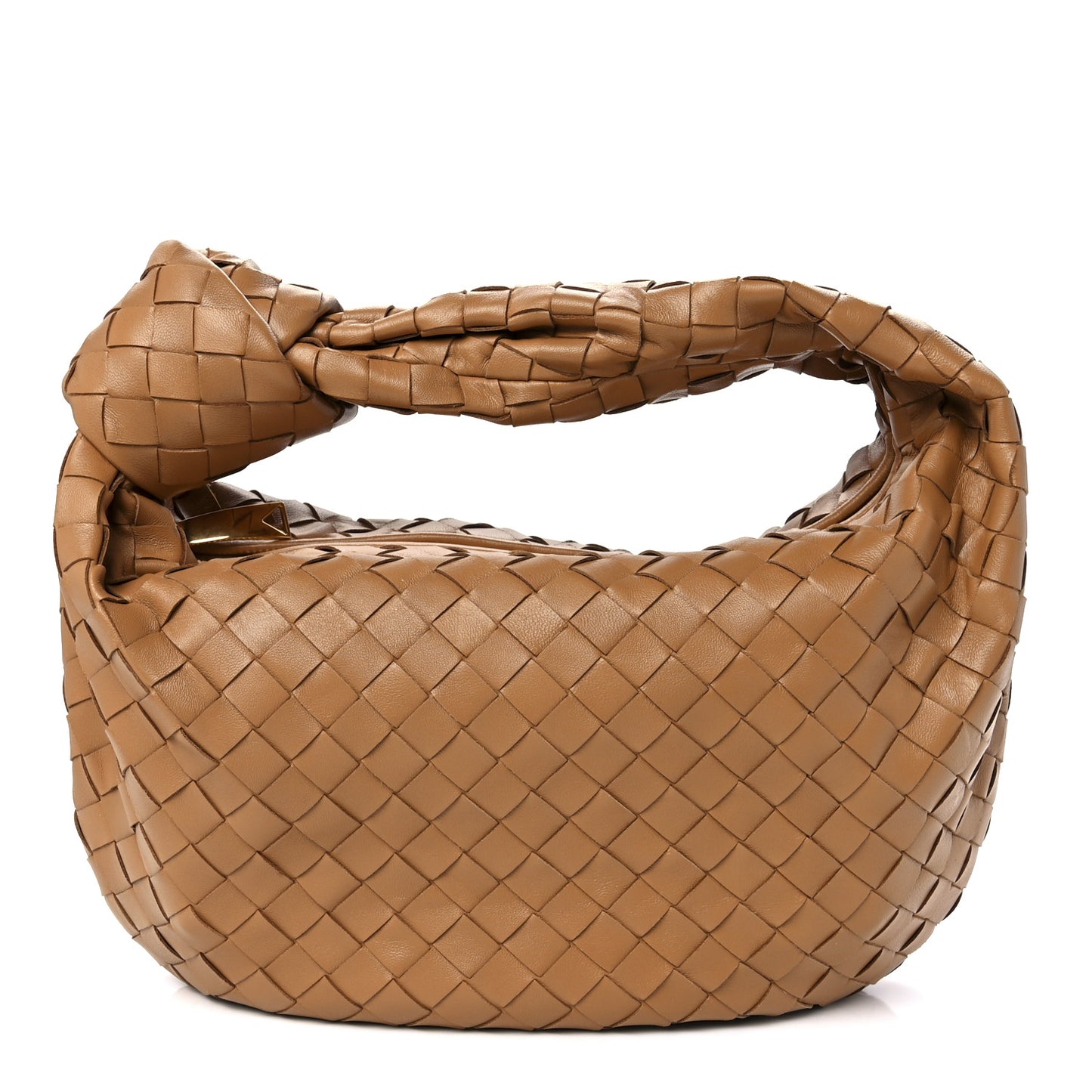 Nappa Intrecciato Teen Jodie Hobo Caramel
