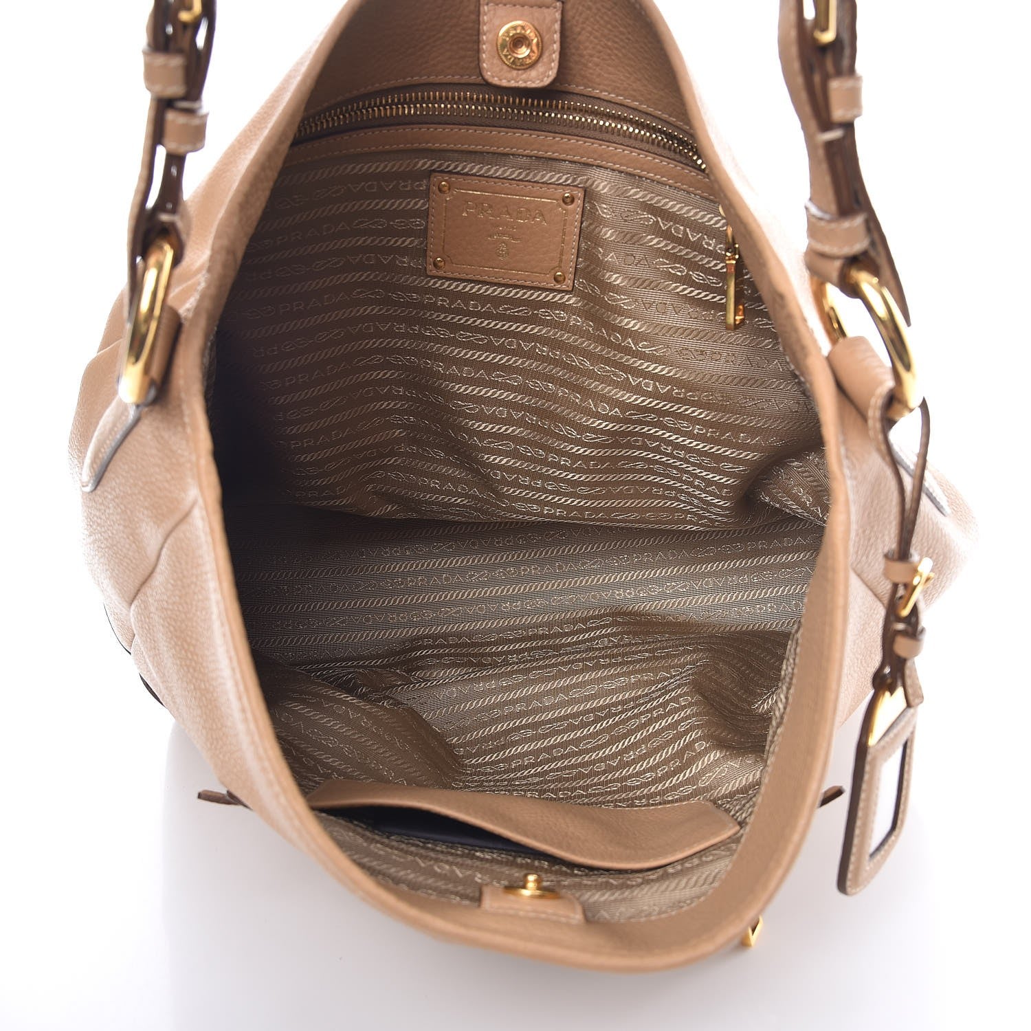 Prada Vitello Daino Hobo Sughero 5 of 14