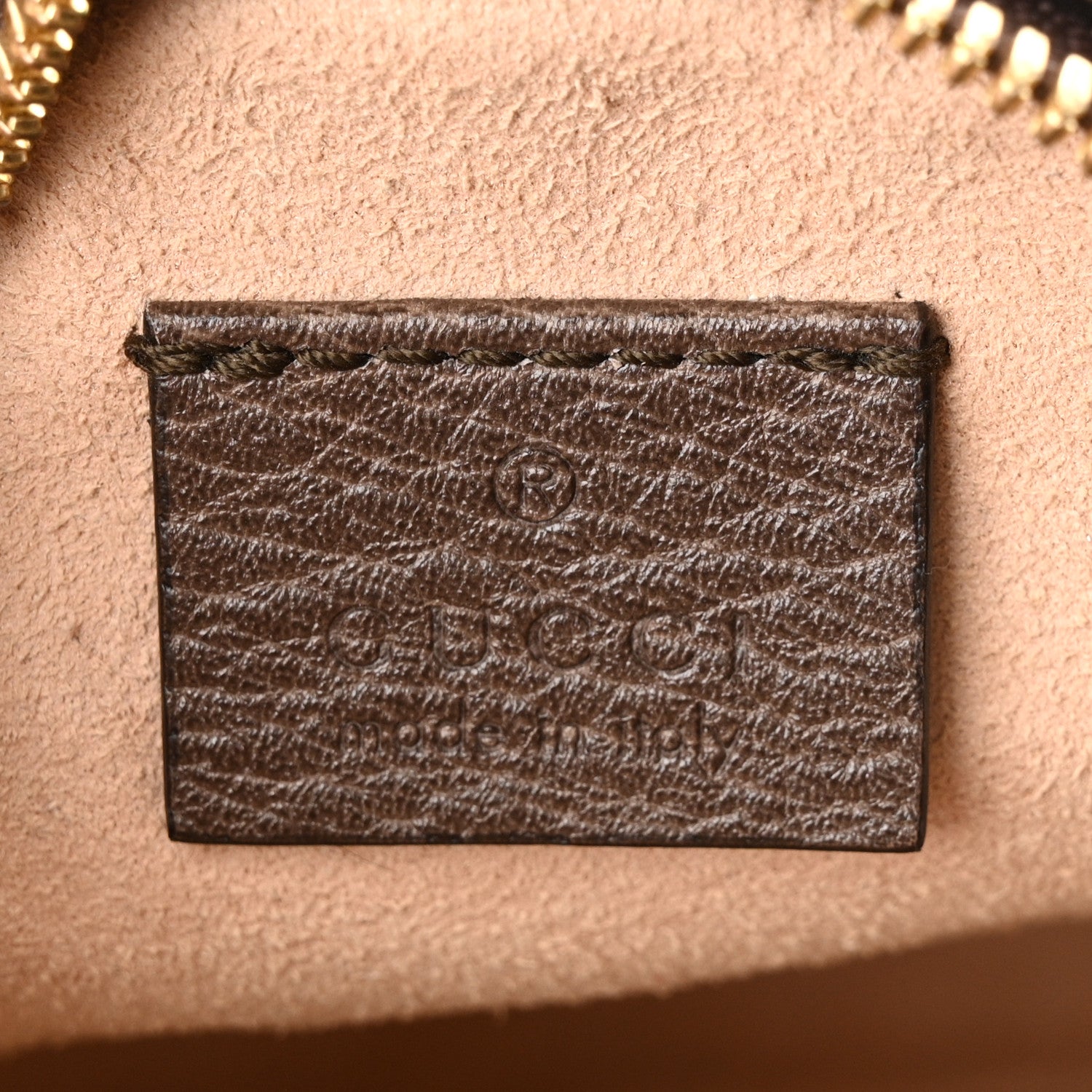 Gucci GG Supreme Monogram Web Mini Ophidia Round Shoulder Bag Brown 6 of 11