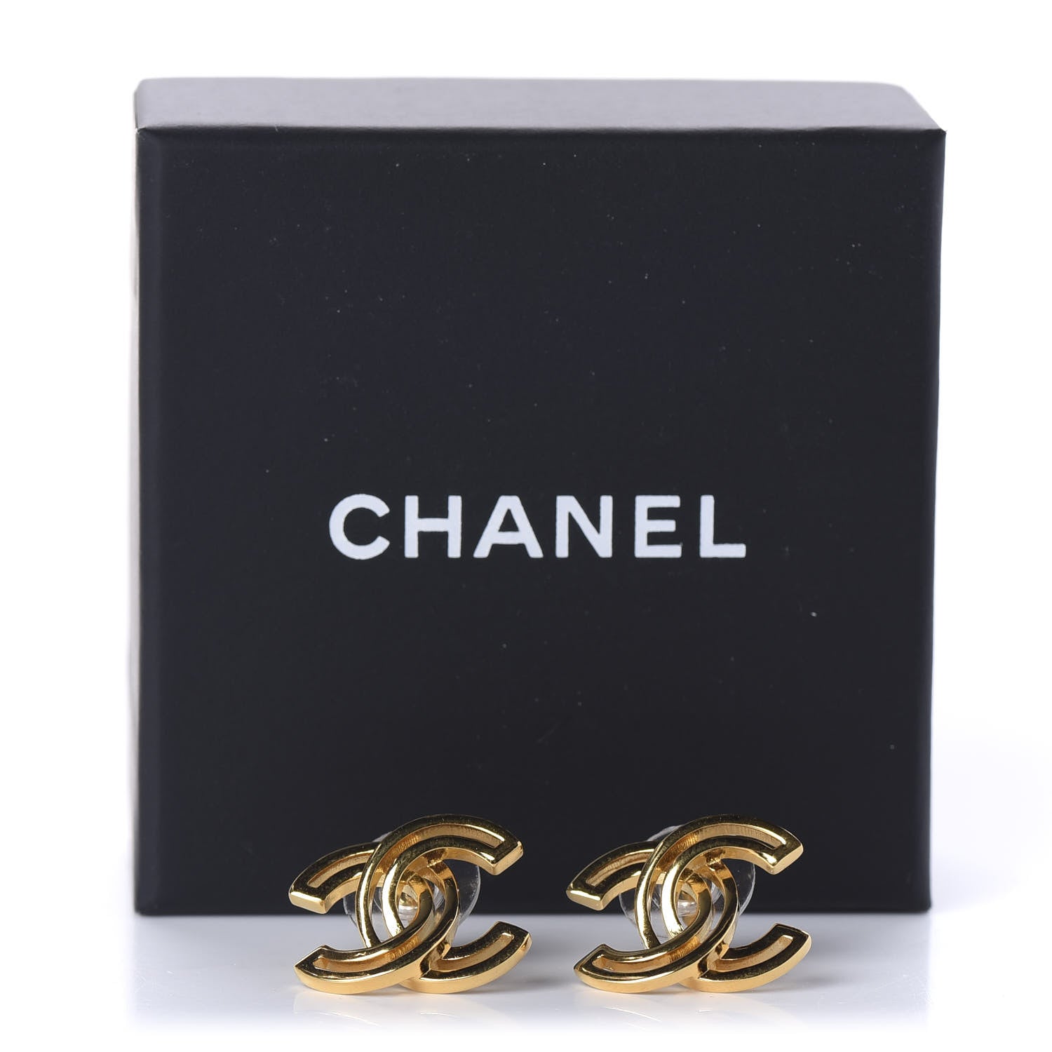 Chanel Metal Obazine CC Earrings Gold 5 of 5