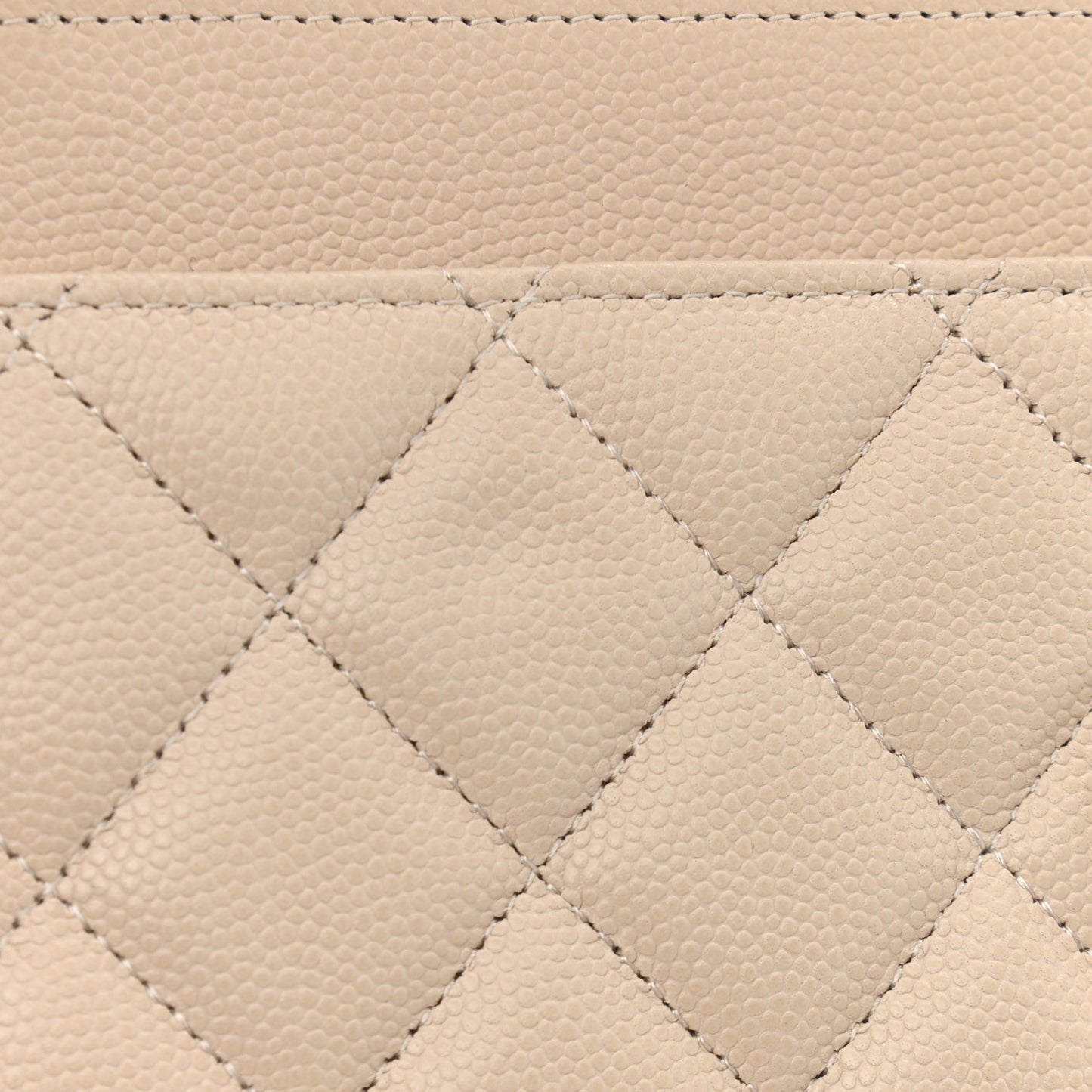 Caviar Quilted Coco Candy Wallet On Chain WOC Beige