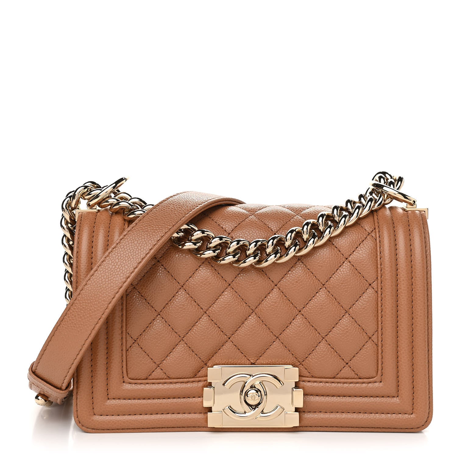 Chanel Caviar Quilted Small Boy Flap Brown 1 of 11