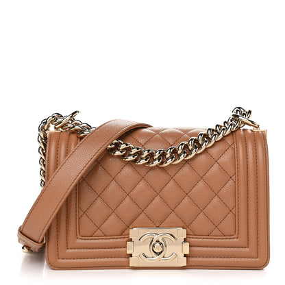 Chanel Caviar Quilted Small Boy Flap Brown 1 of 11