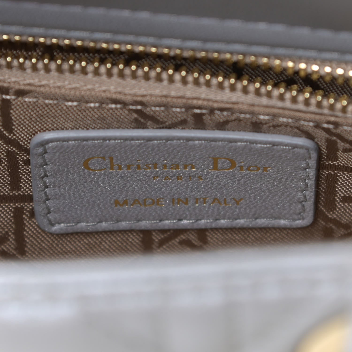 Christian Dior Metallic Lambskin Cannage Mini Lady Dior Grey 12 of 13