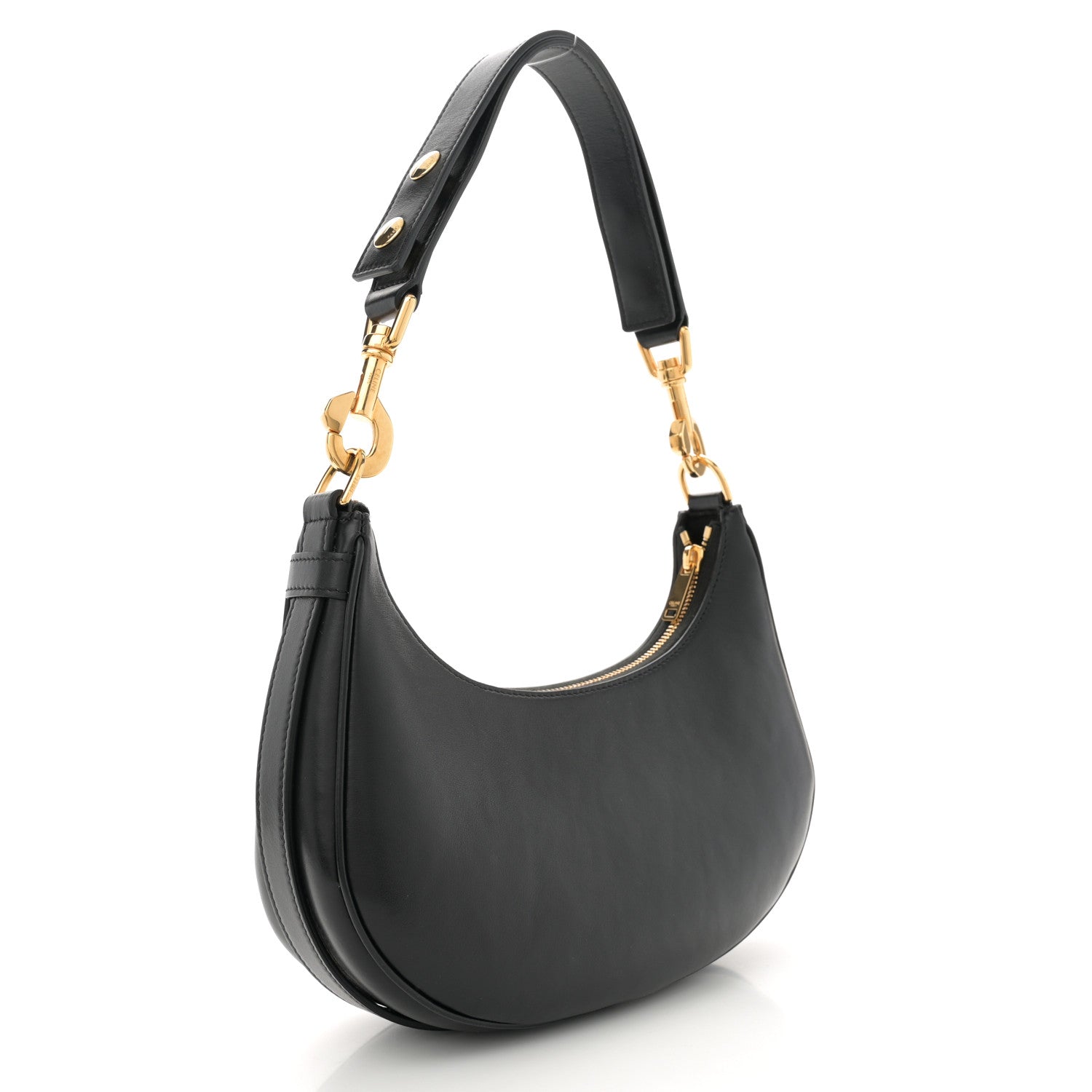 Celine Smooth Calfskin Medium Strap Ava Shoulder Bag Black 3 of 9