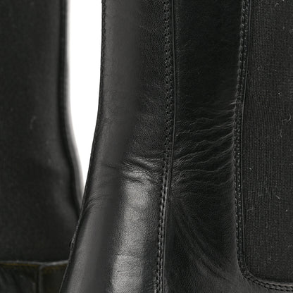 Bottega Veneta Calfskin The Tire Chelsea Boots 37 Black Yellow 10 of 11