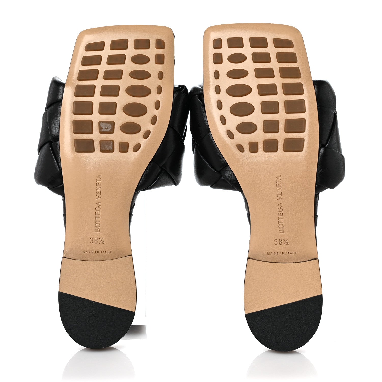 Bottega Veneta Nappa Maxi Intrecciato Lido Flat Sandals 38.5 Black 5 of 7