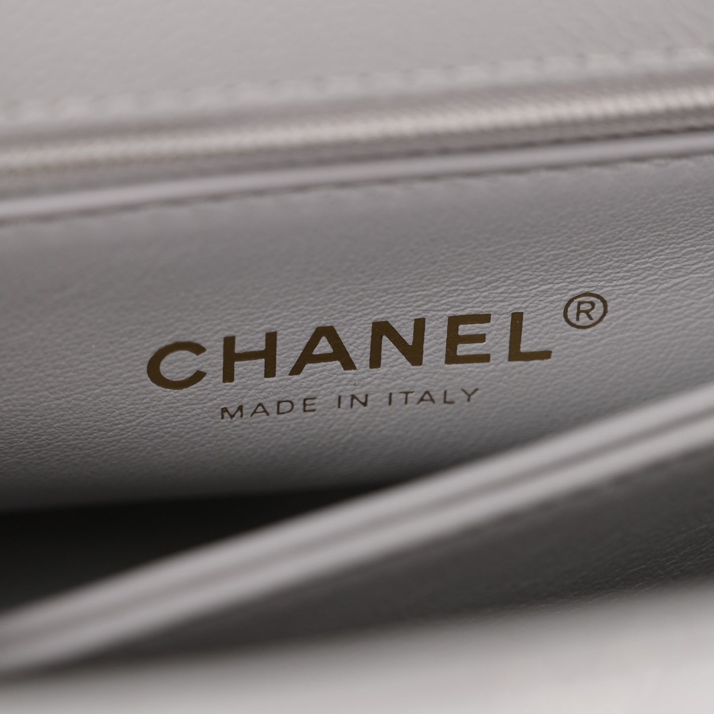Caviar Quilted Mini Coco Handle Flap Light Grey