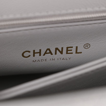 Chanel Caviar Quilted Mini Coco Handle Flap Light Grey 6 of 11