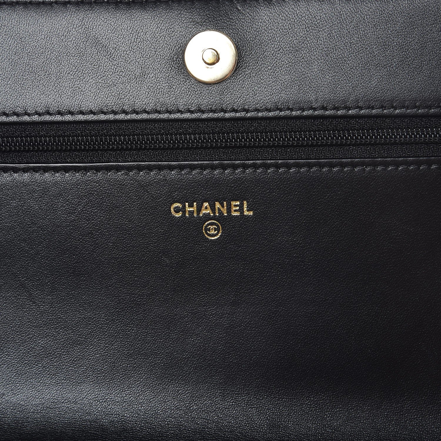 Chanel Lambskin Quilted Pearl Wallet On Chain WOC Black 7 of 12
